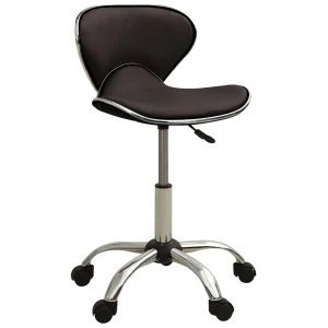 Chaise de bureau 46,5 x 48,5 x 83,5 cm marron similicuir – vue d’ensemble