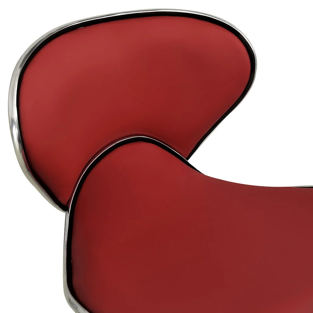 Chaise de bureau 46,5 x 48,5 x 83,5 cm rouge similicuir – modèle 2 – vue de détail