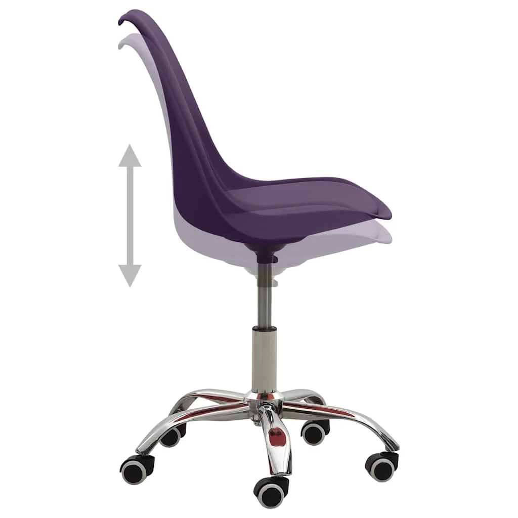 Chaise de bureau 48 x 48 x 93 cm violet similicuir – vue de dessus
