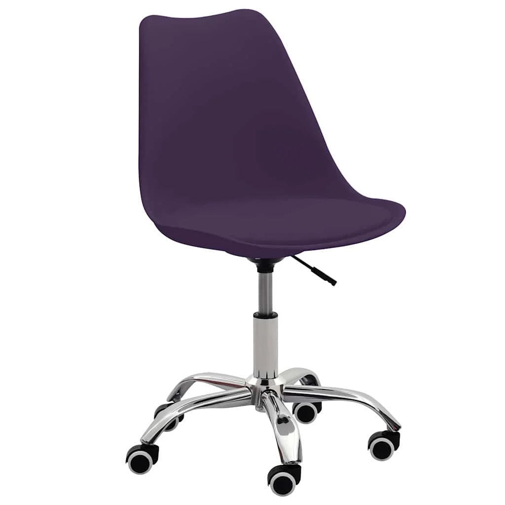 Chaise de bureau 48 x 48 x 93 cm violet similicuir – vue d’ensemble