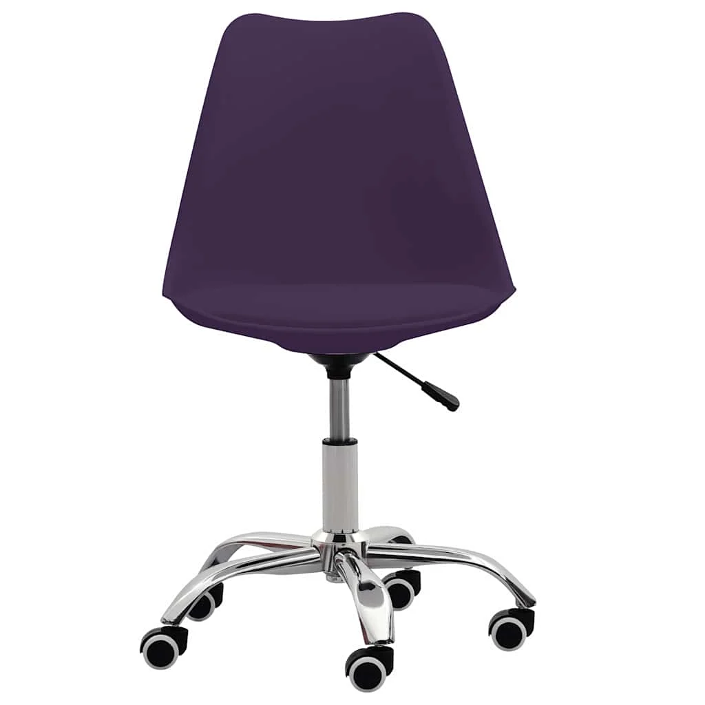 Chaise de bureau 48 x 48 x 93 cm violet similicuir – vue de face