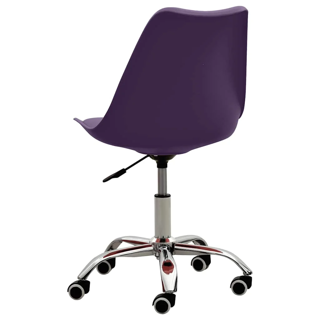 Chaise de bureau 48 x 48 x 93 cm violet similicuir – vue de côté