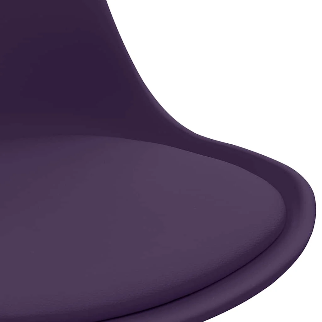 Chaise de bureau 48 x 48 x 93 cm violet similicuir – vue de détail