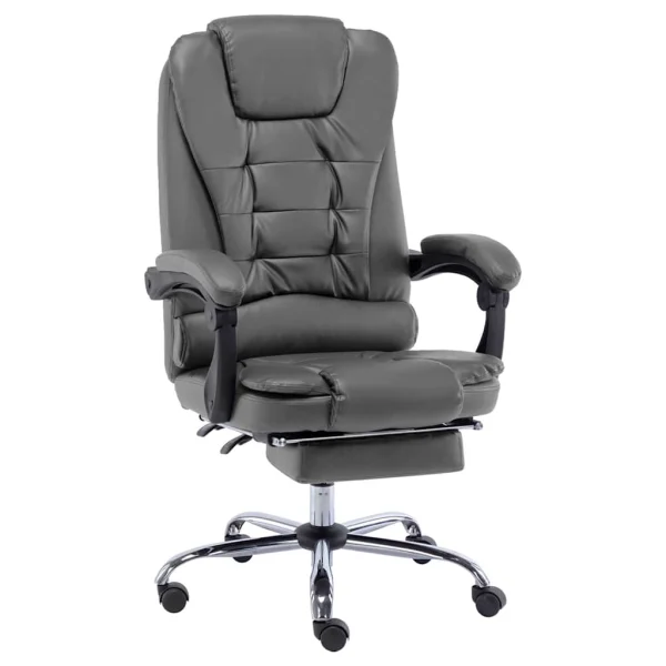 Chaise de bureau 63 x 67 x 119 cm anthracite similicuir – vue d’ensemble