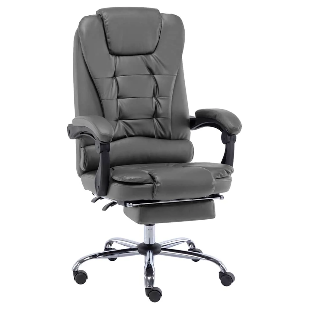 Chaise de bureau 63 x 67 x 119 cm anthracite similicuir – vue d’ensemble