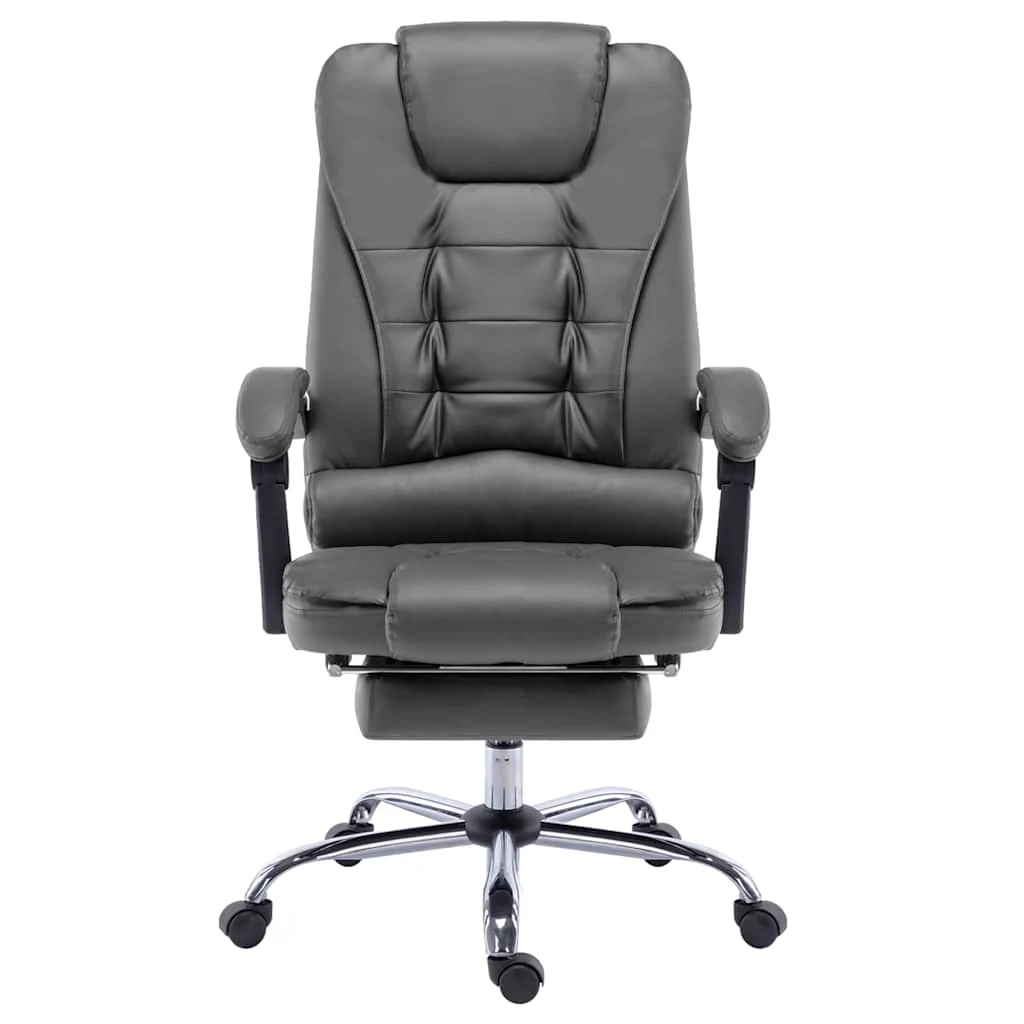 Chaise de bureau 63 x 67 x 119 cm anthracite similicuir – vue de face