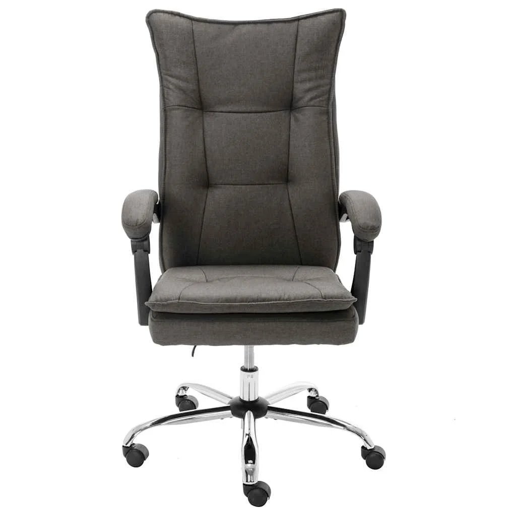 Chaise de bureau 64 x 68 x 120 cm gris tissu – vue de face