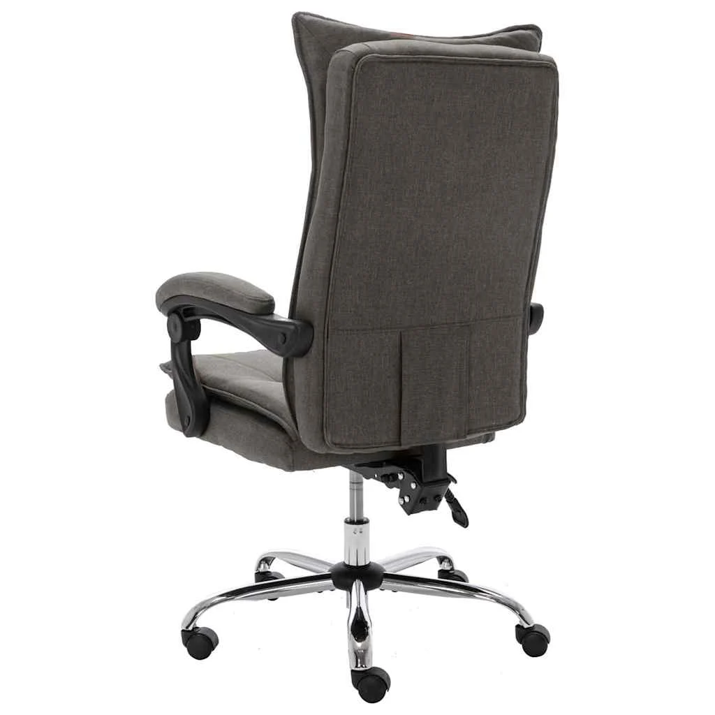 Chaise de bureau 64 x 68 x 120 cm gris tissu – vue de côté