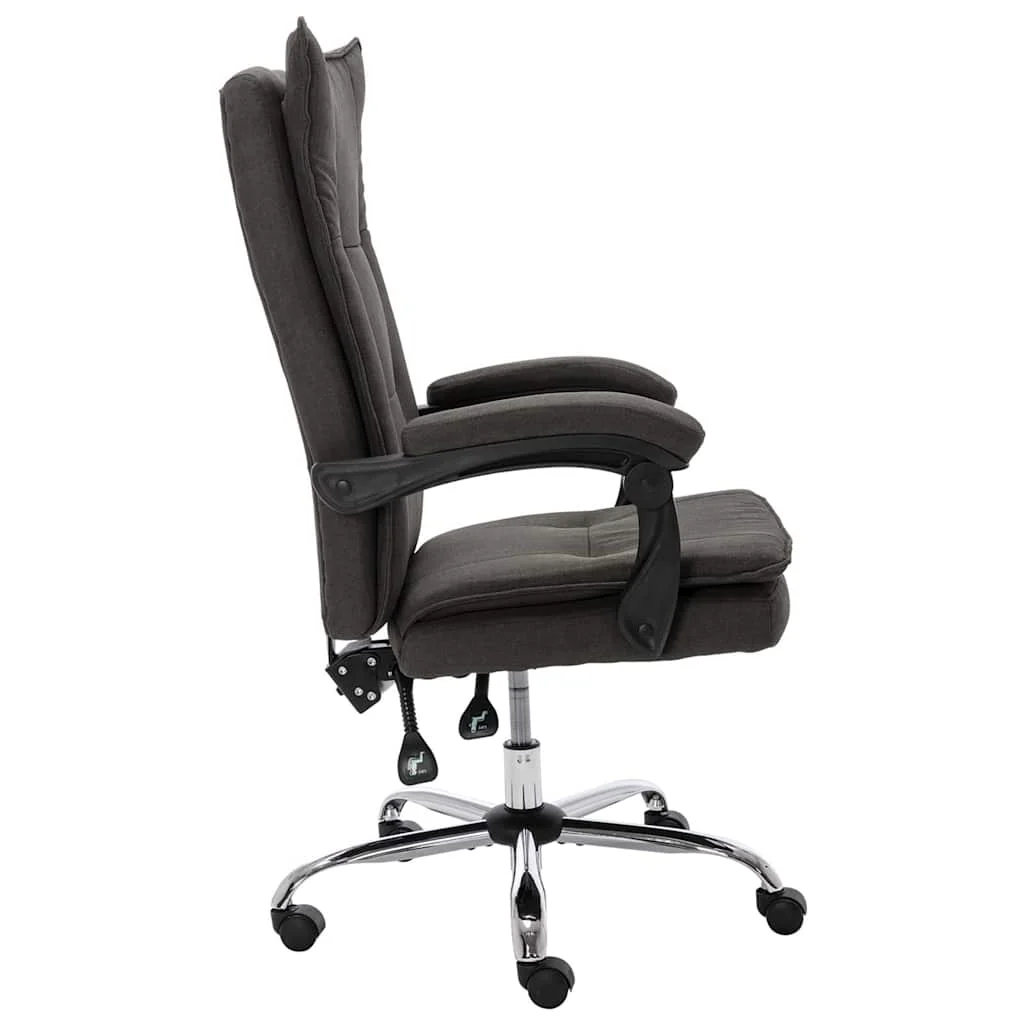 Chaise de bureau 64 x 68 x 120 cm gris tissu – vue de détail