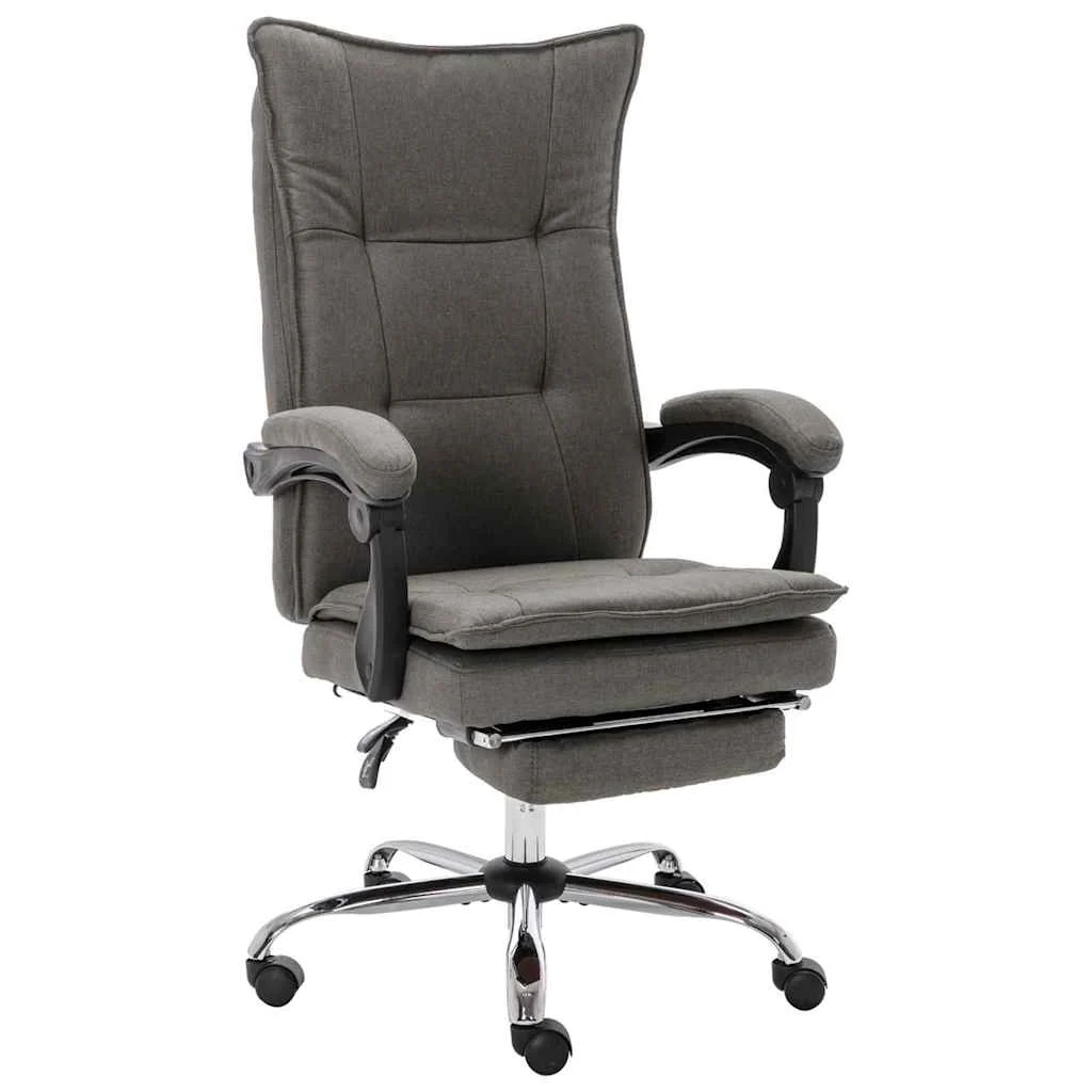 Chaise de bureau 64 x 68 x 120 cm gris tissu – modèle 2 – vue d’ensemble
