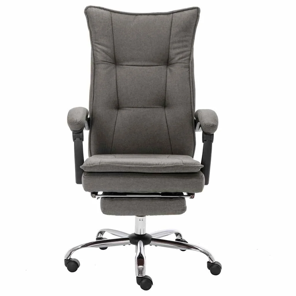 Chaise de bureau 64 x 68 x 120 cm gris tissu – modèle 2 – vue de face