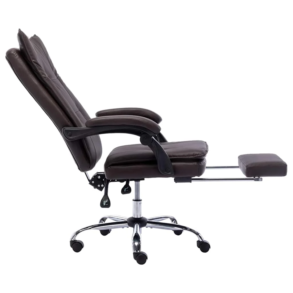 Chaise de bureau 64 x 68 x 120 cm marron similicuir – modèle 2 – vue en situation