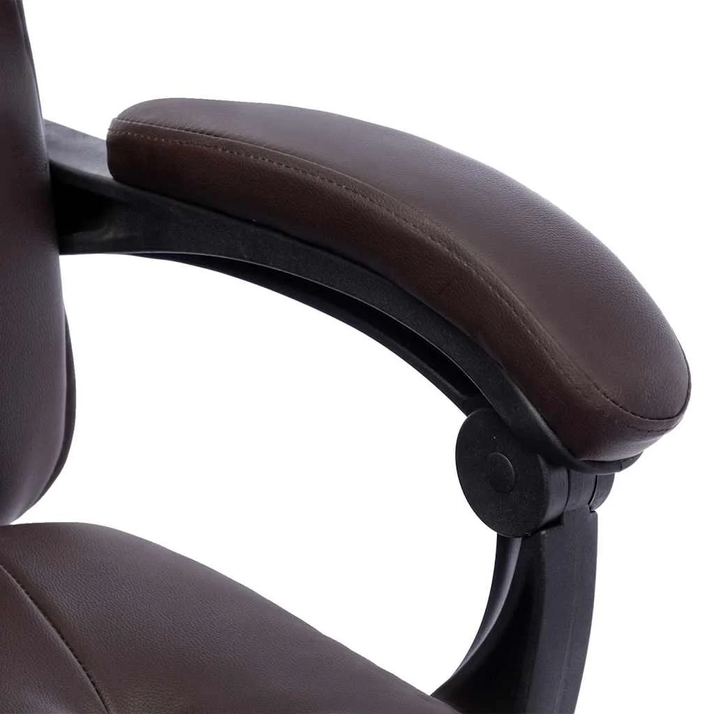 Chaise de bureau 64 x 68 x 120 cm marron similicuir – modèle 2 – vue de dessus