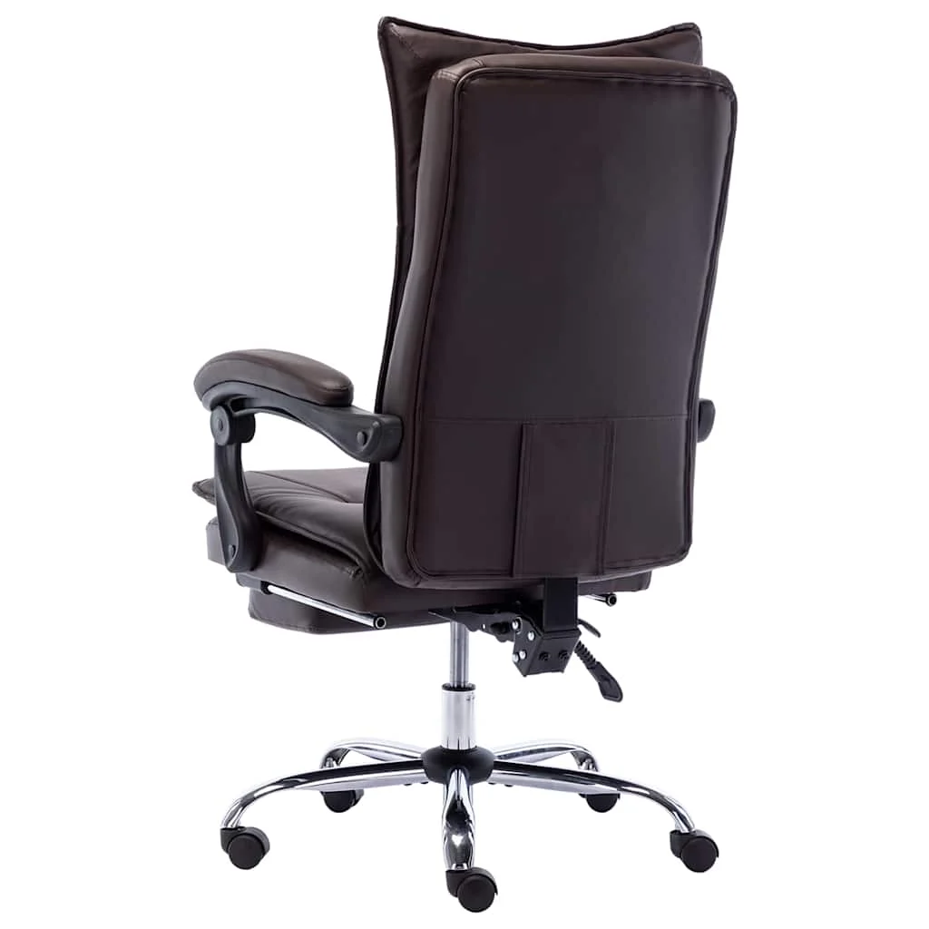 Chaise de bureau 64 x 68 x 120 cm marron similicuir – modèle 2 – vue de détail