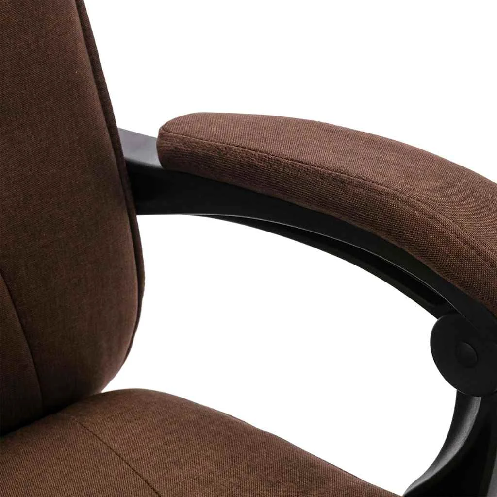 Chaise de bureau 64 x 68 x 120 cm marron tissu – vue de dessus