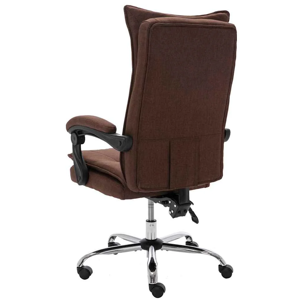 Chaise de bureau 64 x 68 x 120 cm marron tissu – vue de côté
