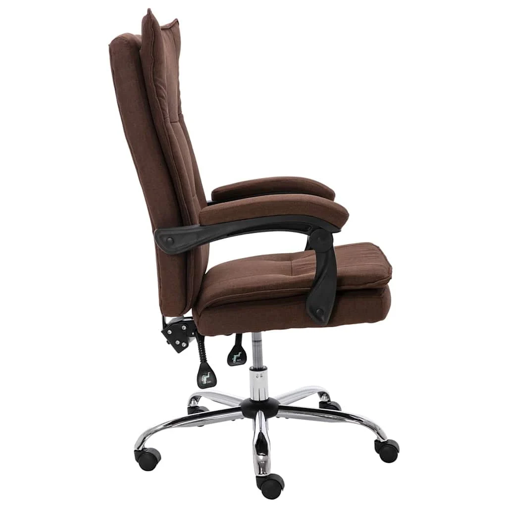 Chaise de bureau 64 x 68 x 120 cm marron tissu – vue de détail