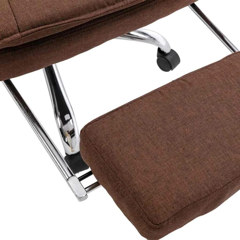 Chaise de bureau 64 x 68 x 120 cm marron tissu – modèle 2 – vue de dessus