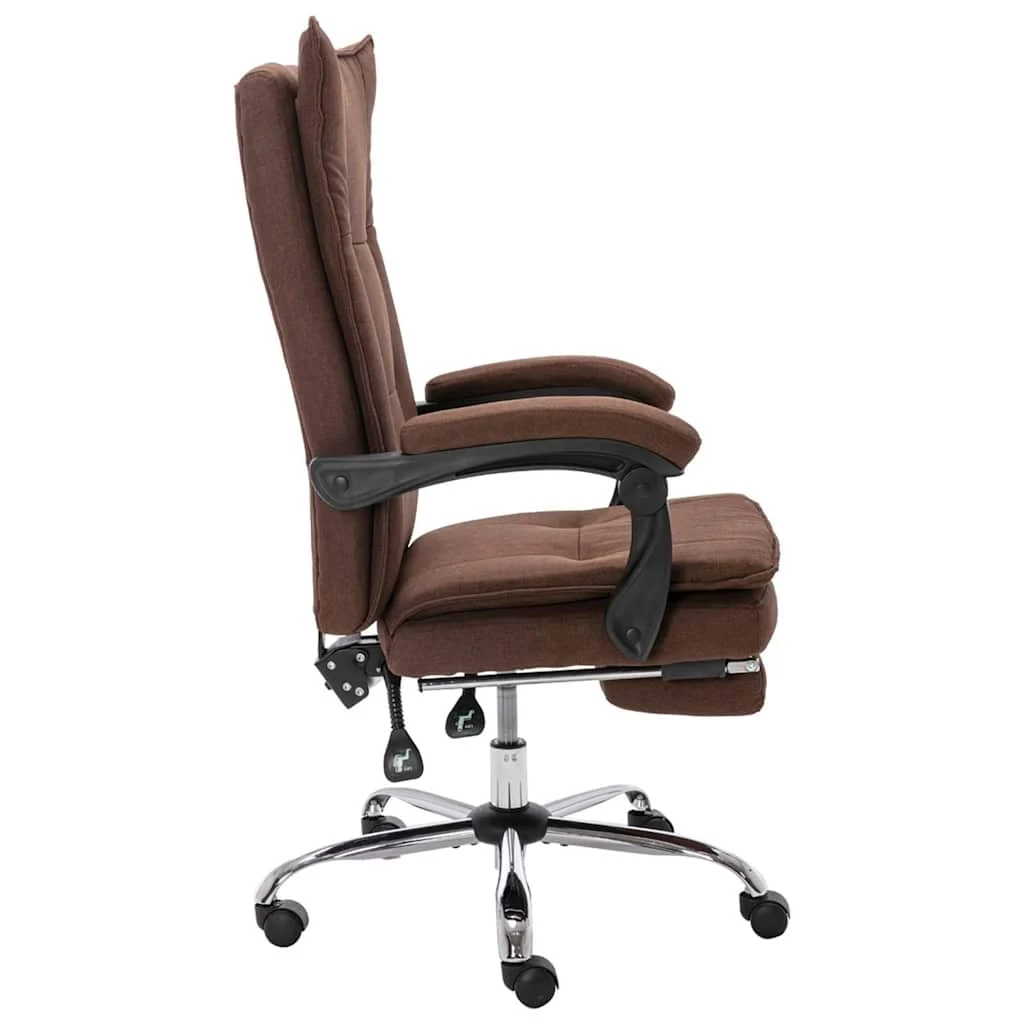 Chaise de bureau 64 x 68 x 120 cm marron tissu – modèle 2 – vue de détail