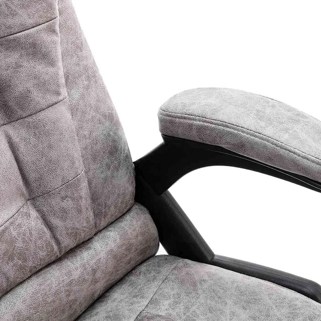 Chaise de bureau 67 x 71 x 119 cm gris clair similicuir daim – vue en situation