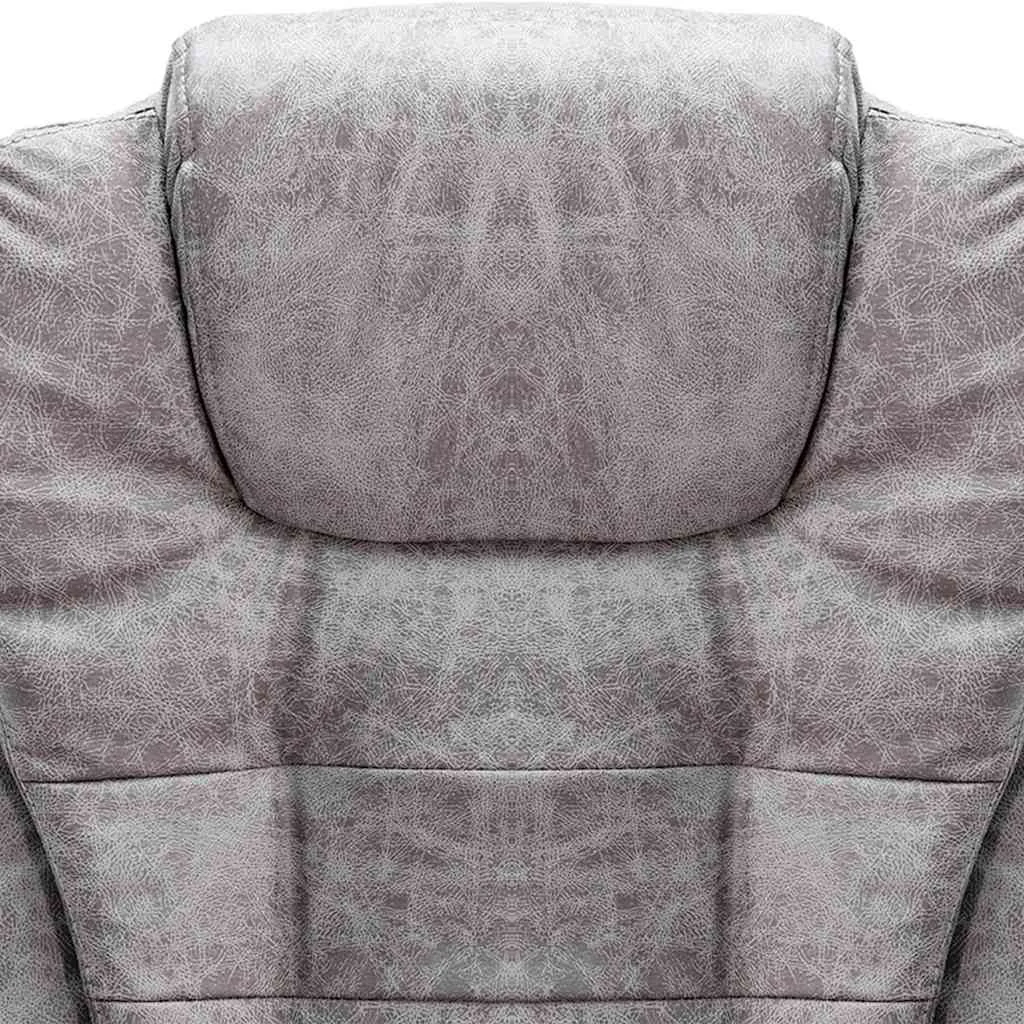 Chaise de bureau 67 x 71 x 119 cm gris clair similicuir daim – vue de dessus