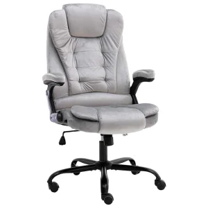 Chaise de bureau 67 x 71 x 119 cm gris clair velours – vue d’ensemble