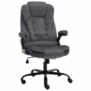 Chaise de bureau 67 x 71 x 119 cm gris foncé velours – vue d’ensemble