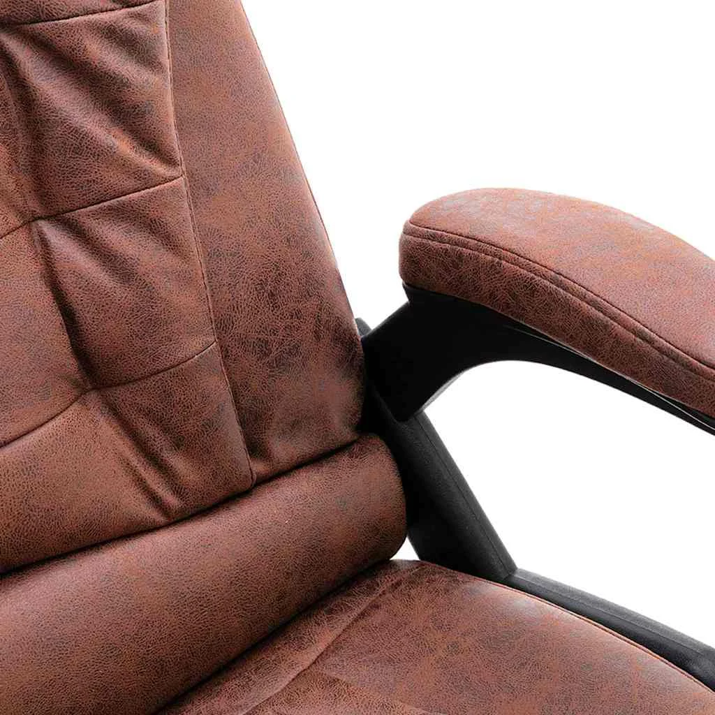 Chaise de bureau 67 x 71 x 119 cm marron clair similicuir daim – vue en situation
