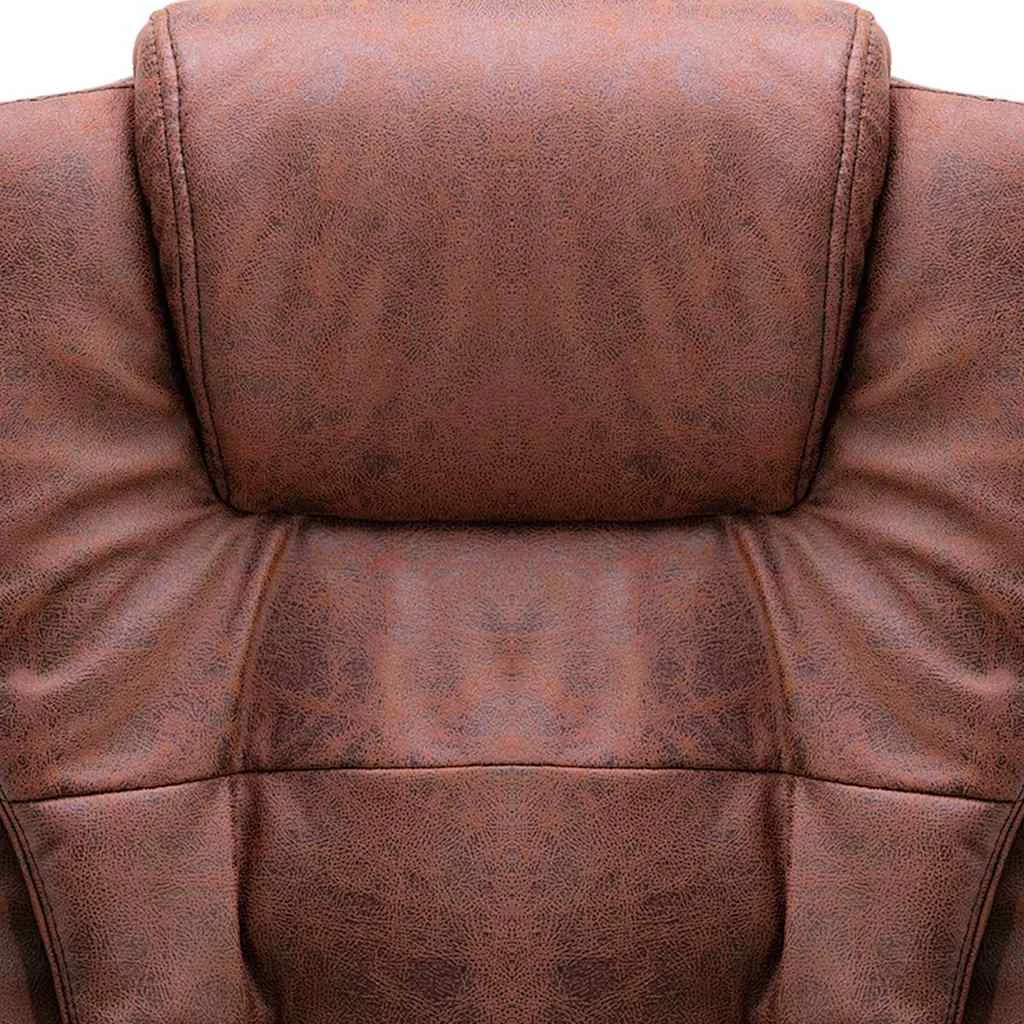 Chaise de bureau 67 x 71 x 119 cm marron clair similicuir daim – vue de dessus