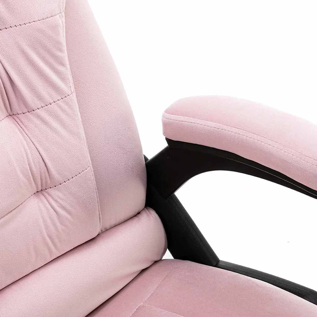 Chaise de bureau 67 x 71 x 119 cm rose velours – vue en situation