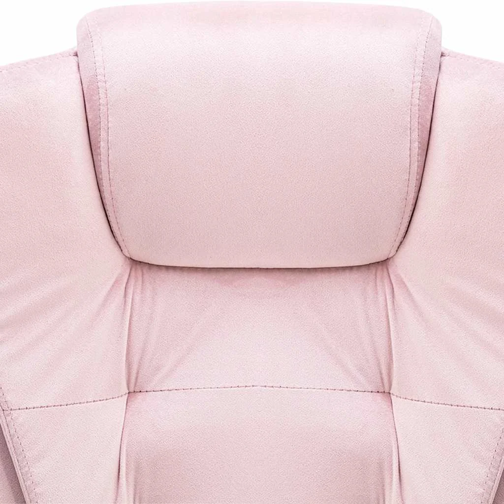 Chaise de bureau 67 x 71 x 119 cm rose velours – vue de dessus