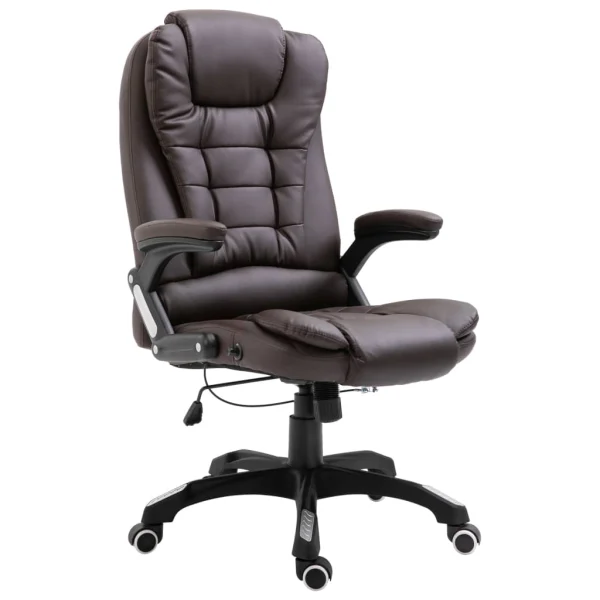 Chaise de bureau 68 x 71 x 119 cm marron similicuir – vue d’ensemble