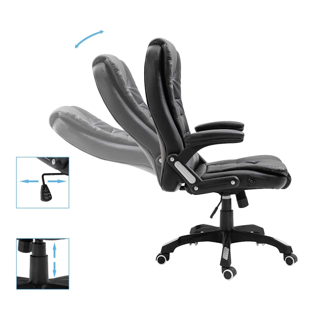 Chaise de bureau 68 x 71 x 119 cm noir similicuir – vue en situation