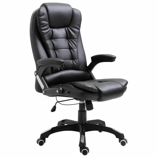 Chaise de bureau 68 x 71 x 119 cm noir similicuir – vue d’ensemble
