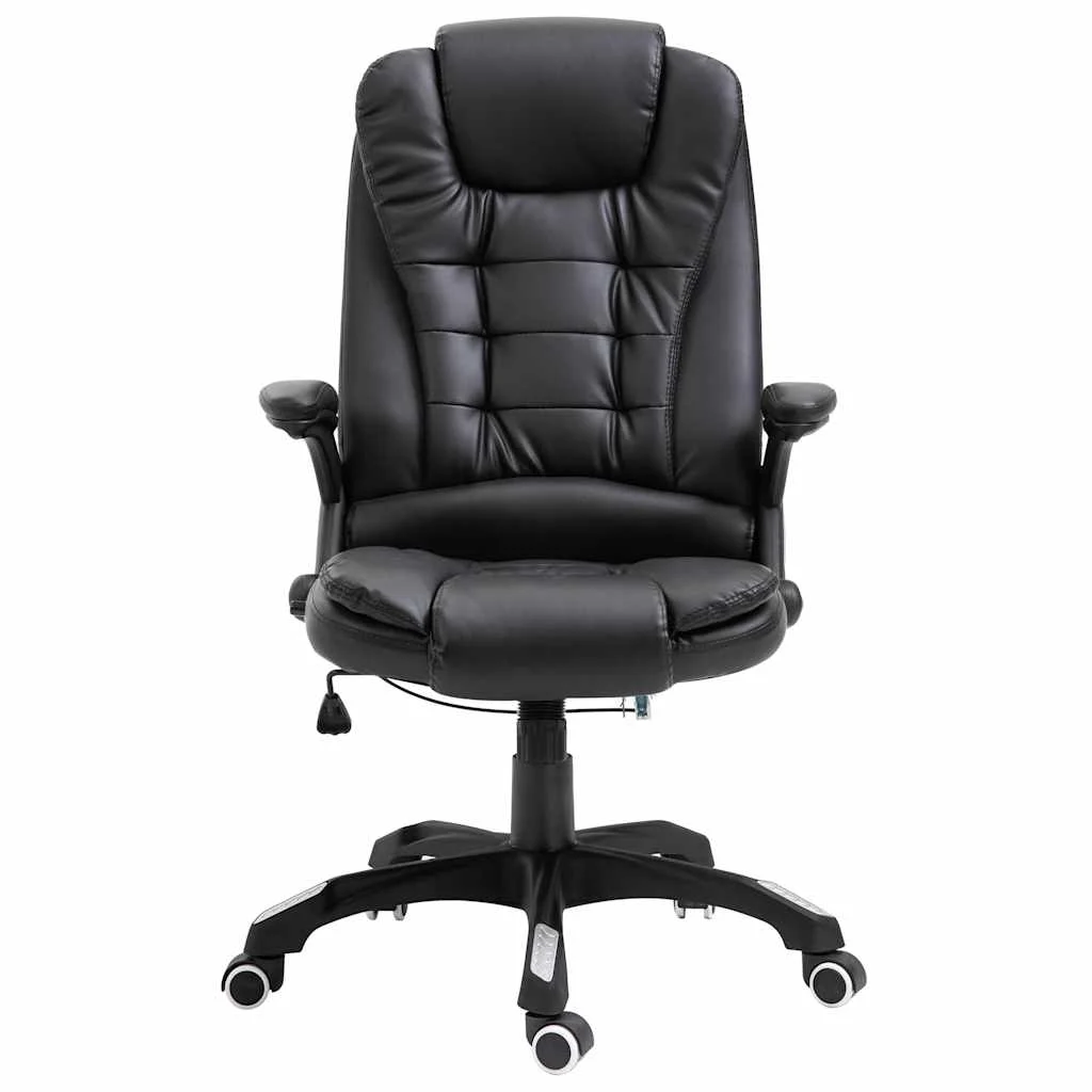 Chaise de bureau 68 x 71 x 119 cm noir similicuir – vue de face