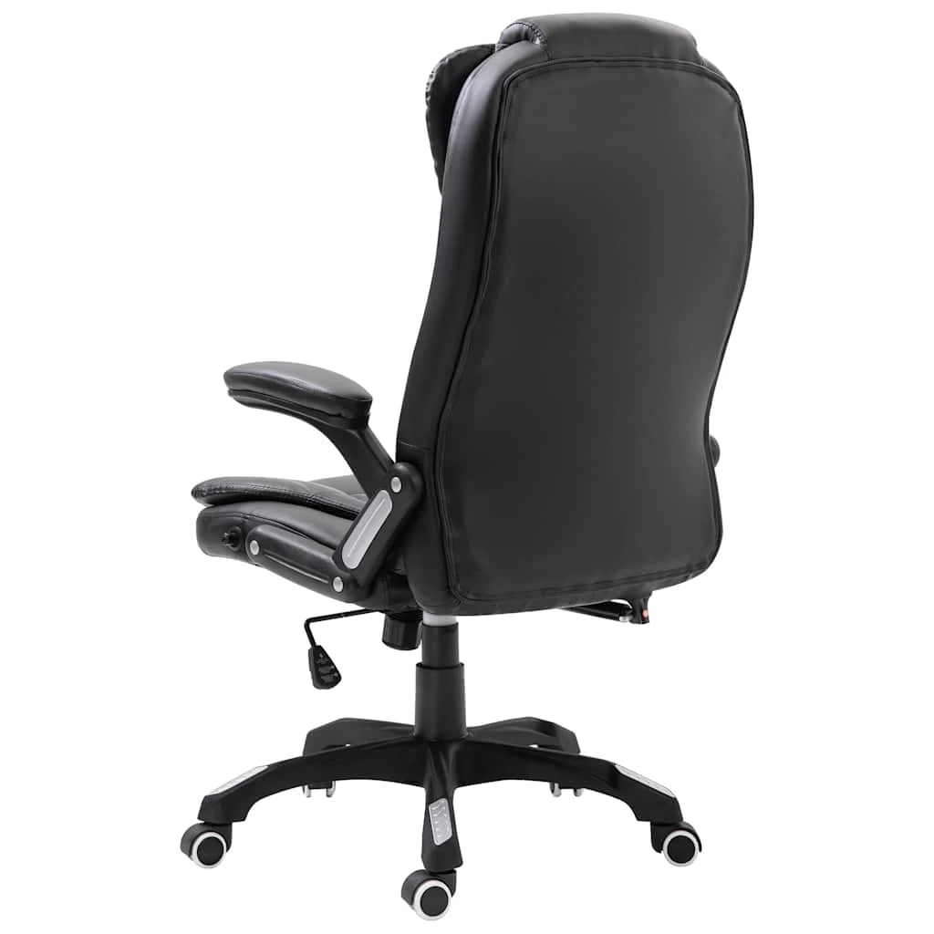 Chaise de bureau 68 x 71 x 119 cm noir similicuir – vue de côté
