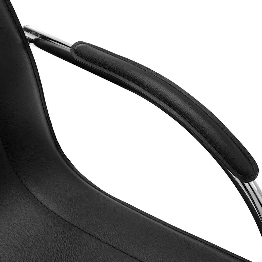 Chaise de bureau cantilever 55 x 59 x 88 cm noir similicuir – vue en situation