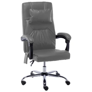 Chaise de bureau de massage 60 x 64 x 121 cm anthracite similicuir – vue d’ensemble