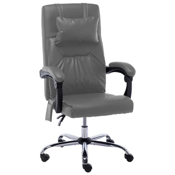 Chaise de bureau de massage 60 x 64 x 121 cm anthracite similicuir – vue d’ensemble