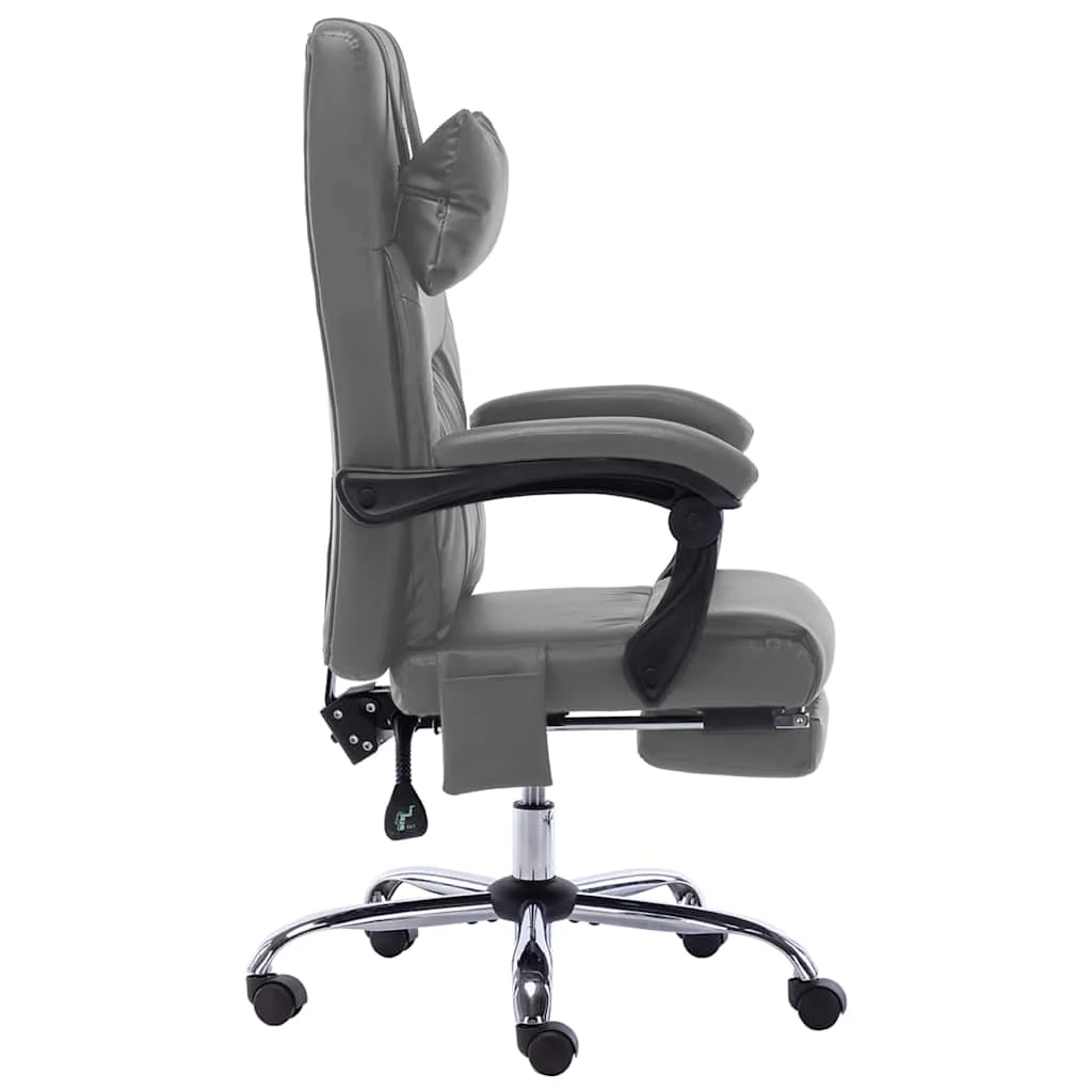 Chaise de bureau de massage 60 x 64 x 121 cm anthracite similicuir – modèle 2 – vue de côté