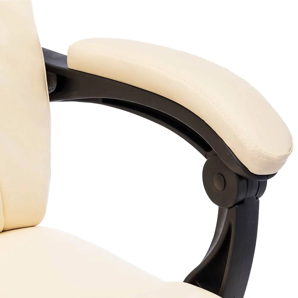 Chaise de bureau de massage 60 x 64 x 121 cm crème similicuir – vue en situation