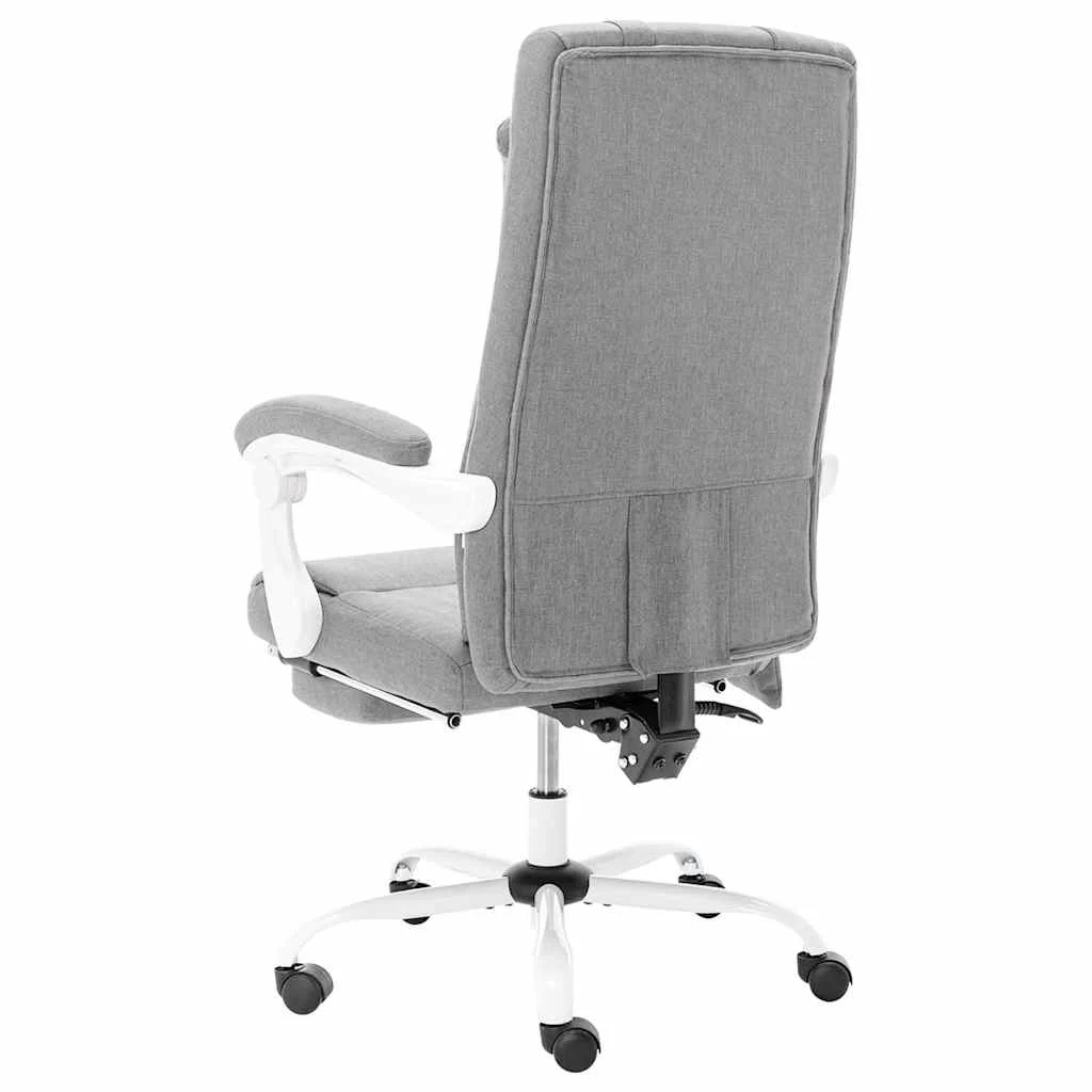 Chaise de bureau de massage 60 x 64 x 121 cm gris tissu – modèle 2 – vue de côté