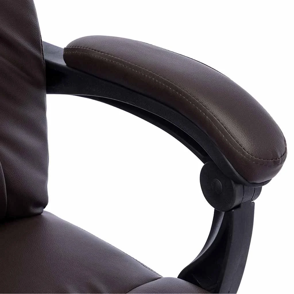 Chaise de bureau de massage 60 x 64 x 121 cm marron similicuir – vue en situation