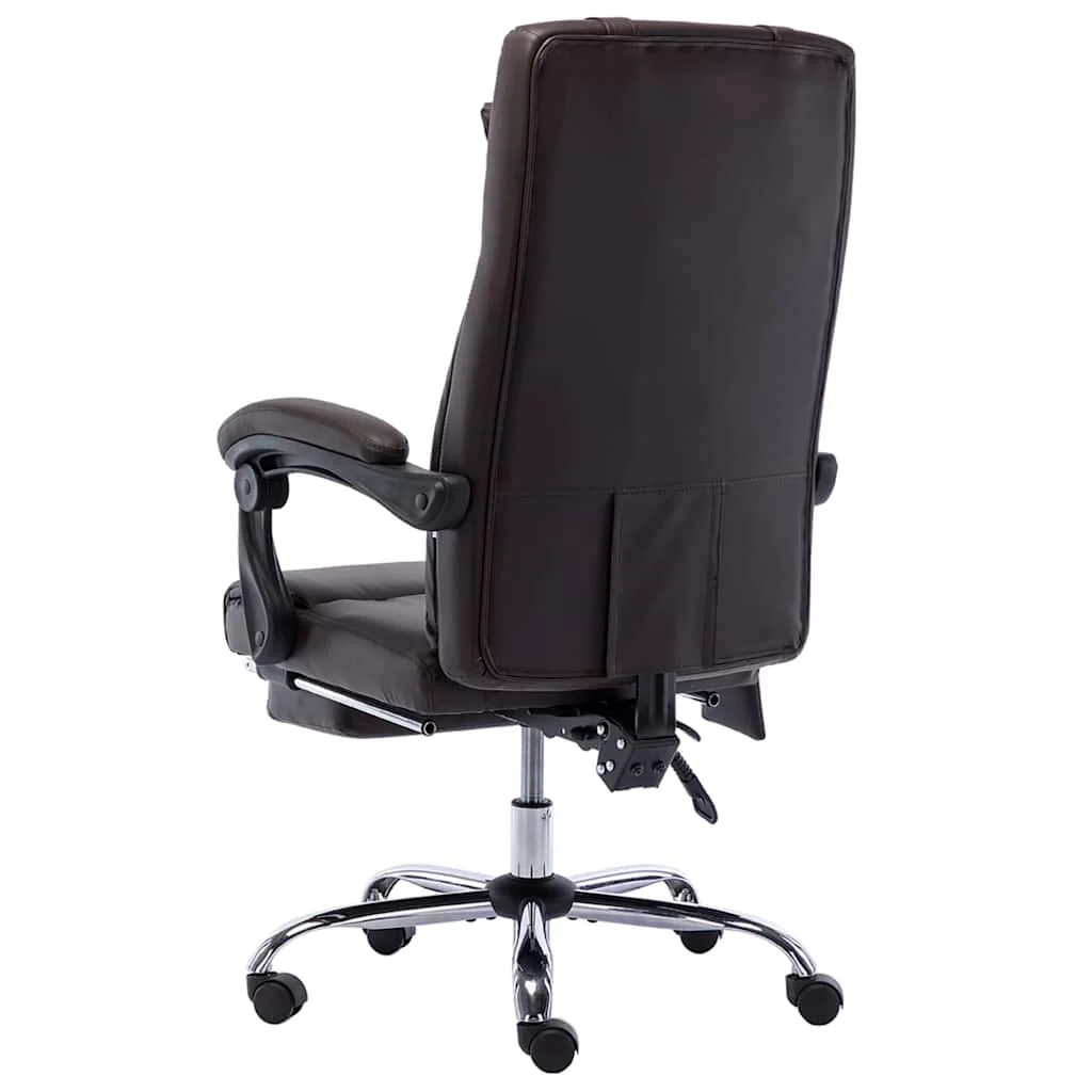 Chaise de bureau de massage 60 x 64 x 121 cm marron similicuir – vue de détail