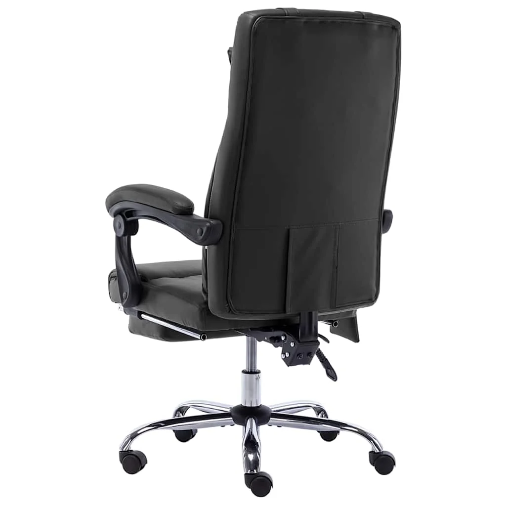Chaise de bureau de massage 60 x 64 x 121 cm noir similicuir – vue de détail