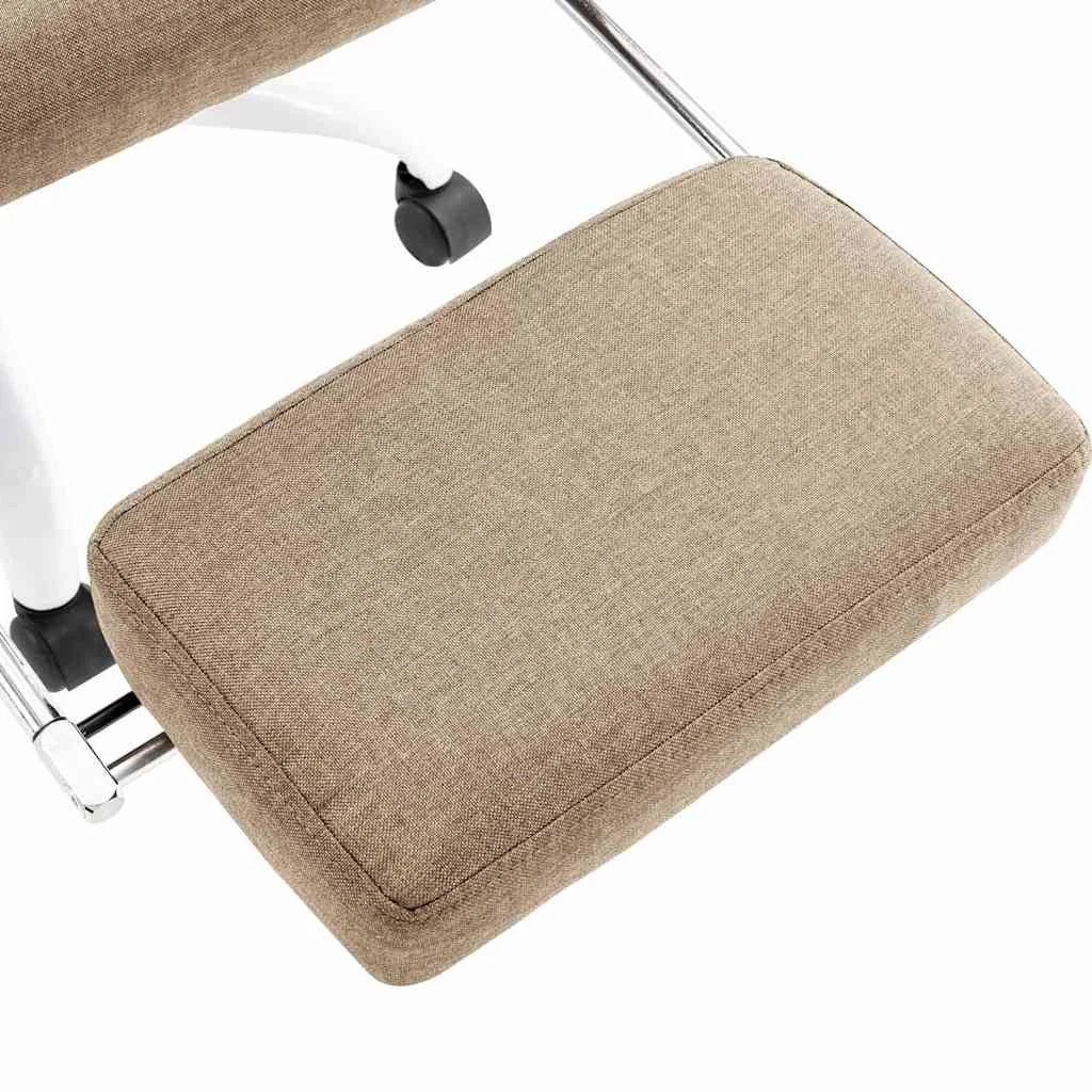 Chaise de bureau de massage 60 x 64 x 121 cm taupe tissu – vue de dessus