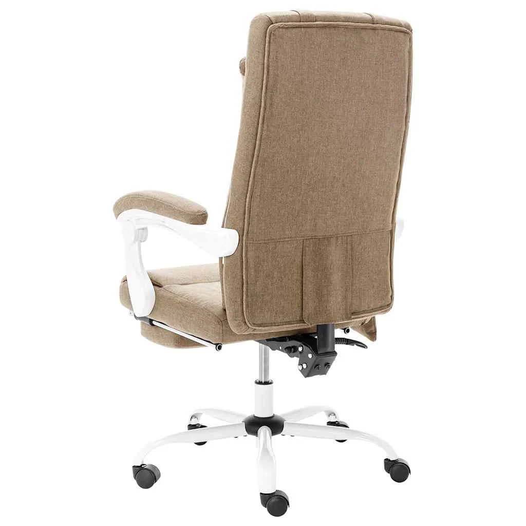 Chaise de bureau de massage 60 x 64 x 121 cm taupe tissu – vue de côté
