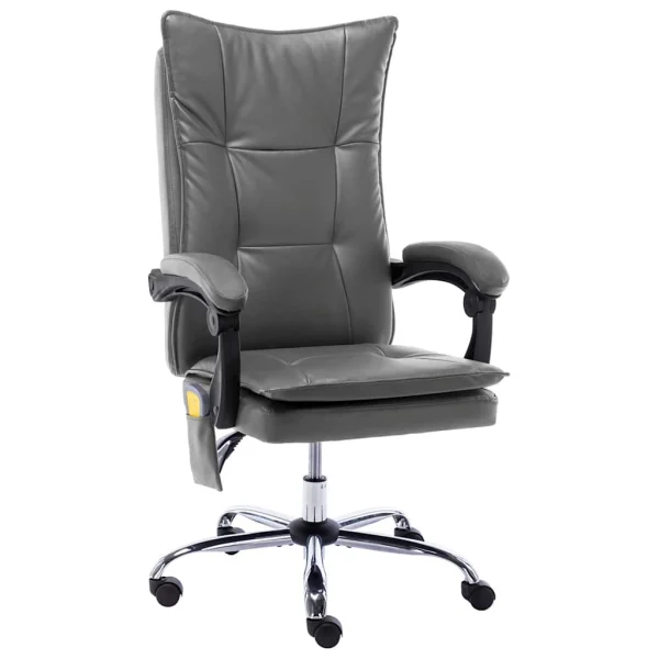 Chaise de bureau de massage 64 x 68 x 120 cm anthracite similicuir – vue d’ensemble