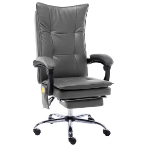 Chaise de bureau de massage 64 x 68 x 120 cm anthracite similicuir – modèle 2 – vue d’ensemble