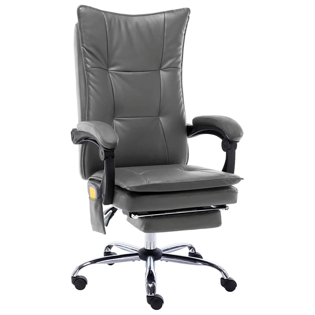 Chaise de bureau de massage 64 x 68 x 120 cm anthracite similicuir – modèle 2 – vue d’ensemble